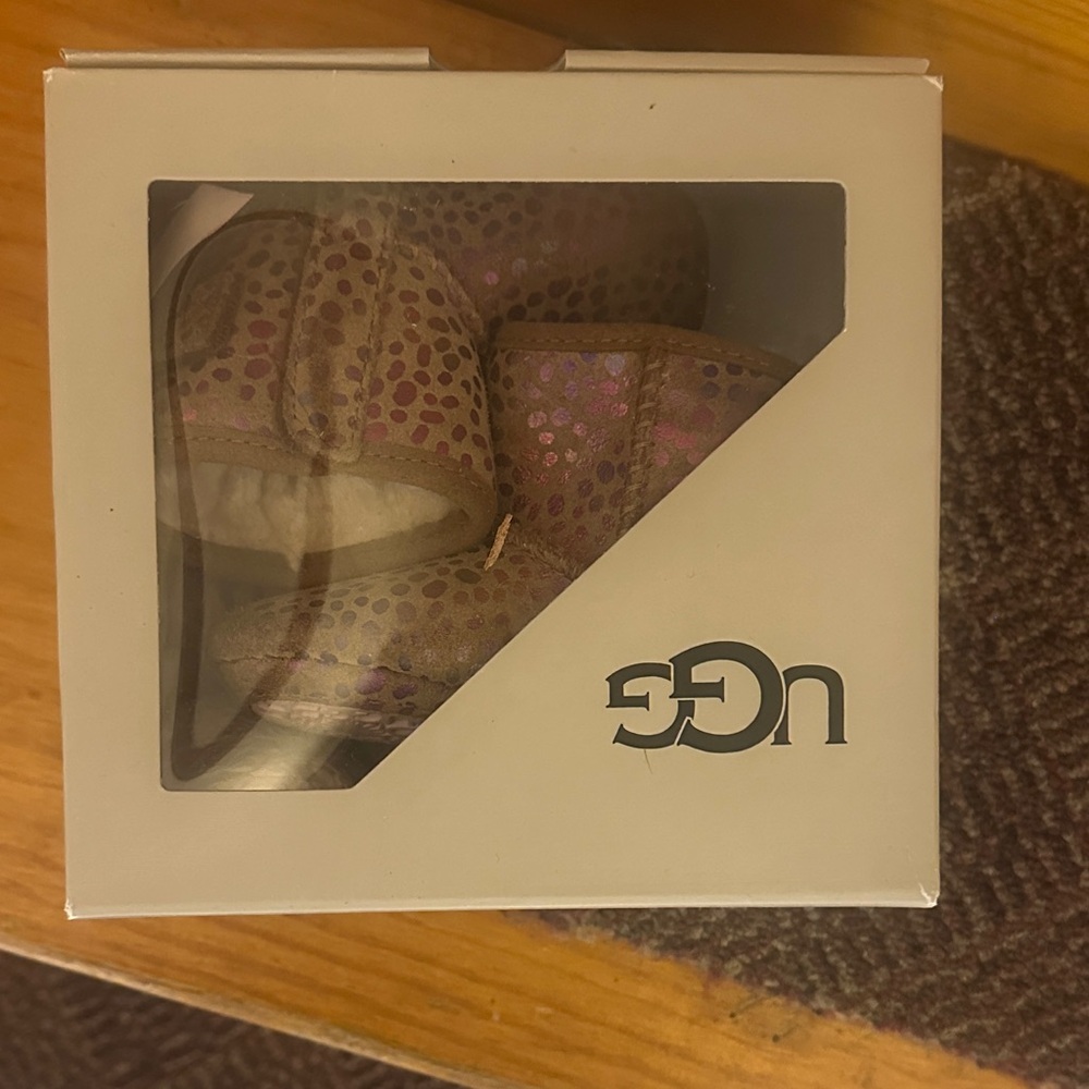 UGG Infant Booties with Pink and Purple Dots